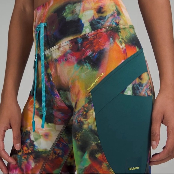 NWOT Lululemon Cargo Super High-Rise Hiking Tight 25" Size 6 Sunbeam Floral - Picture 3 of 16